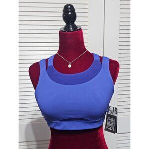 NWT Oiselle Women's Violet Sisters High Support Sport Bra in Lapis Sz 34C 3167